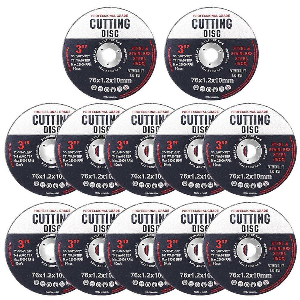 12erPack Trennscheiben, Trennscheibe 76 mm, gezahnte Scheibe 76 mm