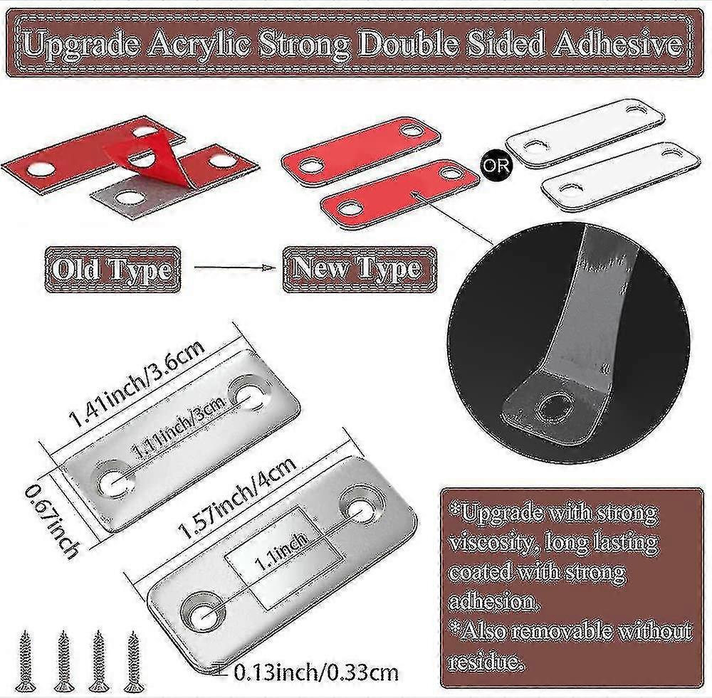 Magnetic Latch Is Ultra-thin, Suitable For Sliding Door Drawer Magnetic Wardrobe (2 Pieces) Edition 0820