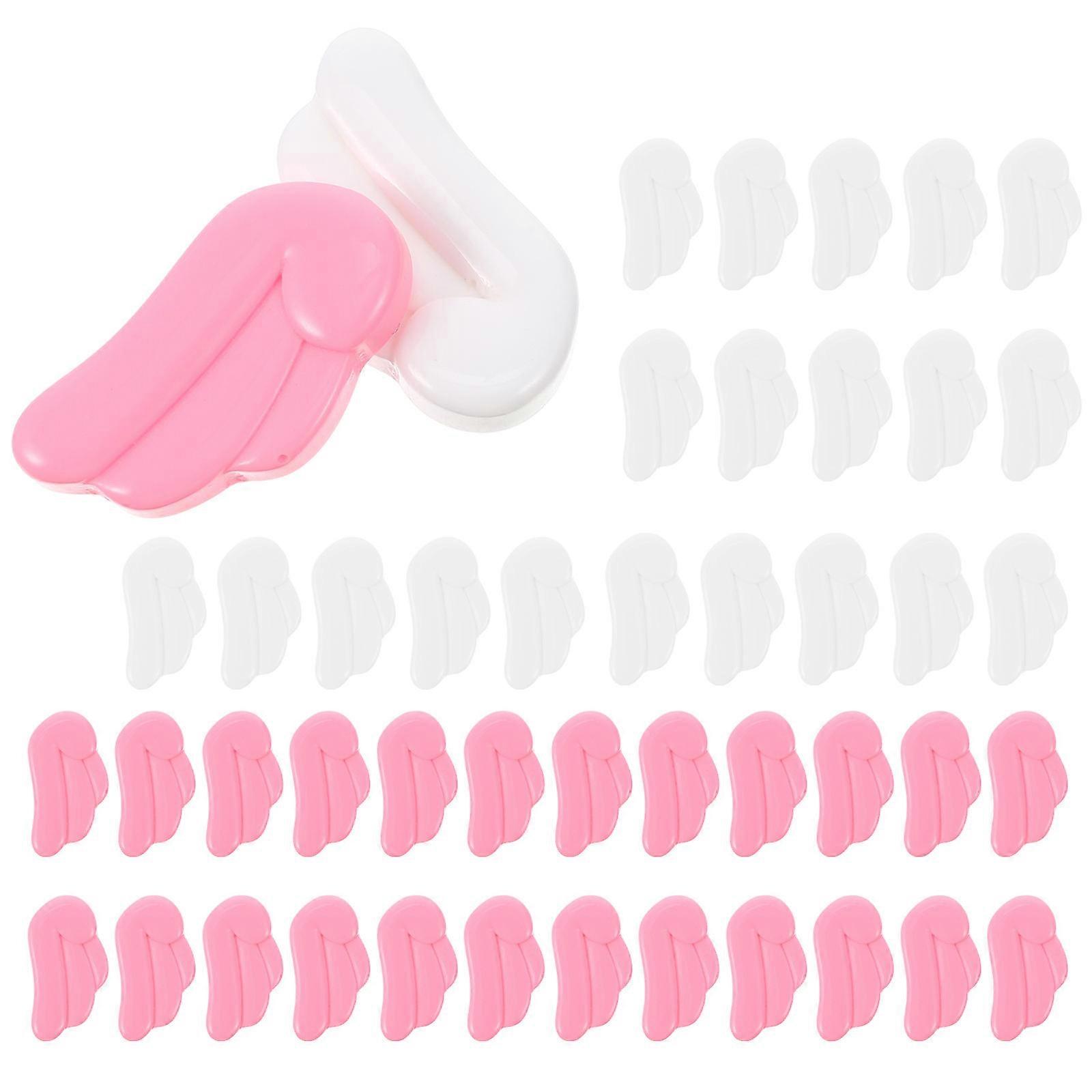 Assorted Color Resin Angel Wing Decor for Kids DIY Phone Case and Hairband Charms 32 Pieces