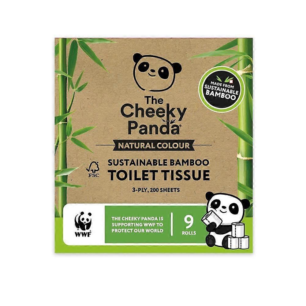 Cheeky Panda Cheeky Panda Natural Colour Bamboo Toilet Tissue 9 Rolls - 2 Pack