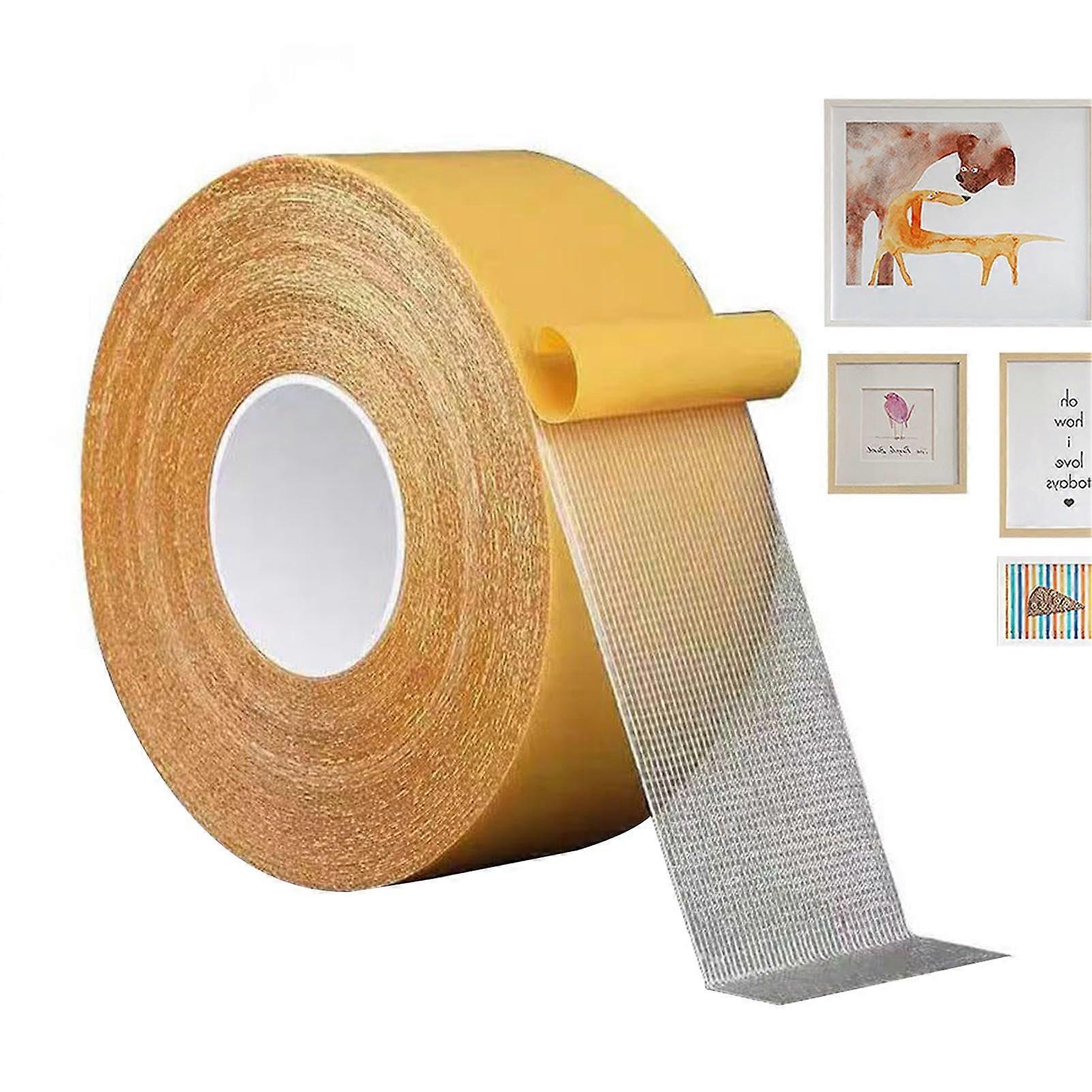 Double Sided Tape Heavy Duty 2 Inch X 16.4 Feet Mesh Tape
