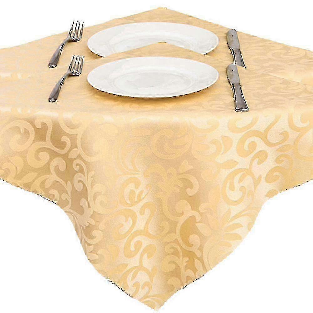Elegante tovaglia jacquard damascata beige set di 10 - Tovaglia da pranzo impermeabile e antigoccia