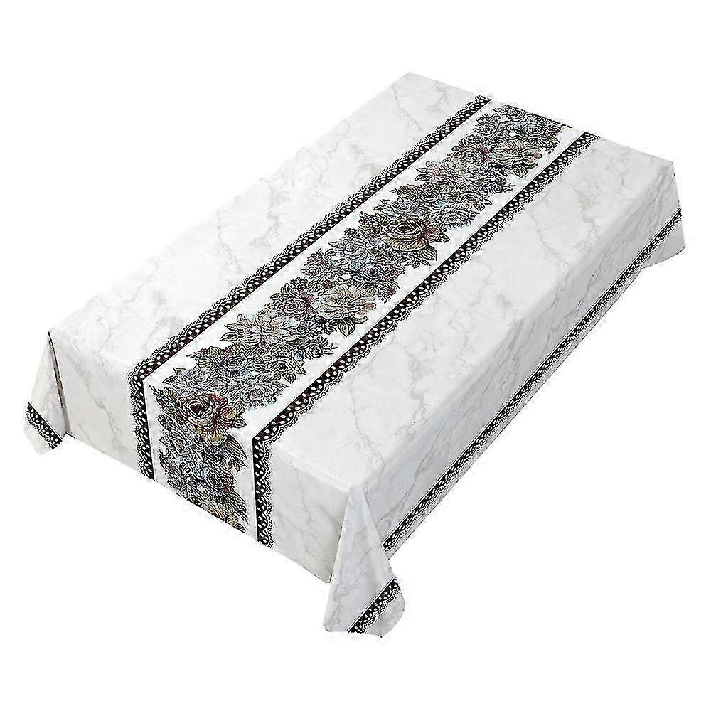 Waterproof Vinyl Tablecloths, Oil Proof Spill Proof Plastic Table C...