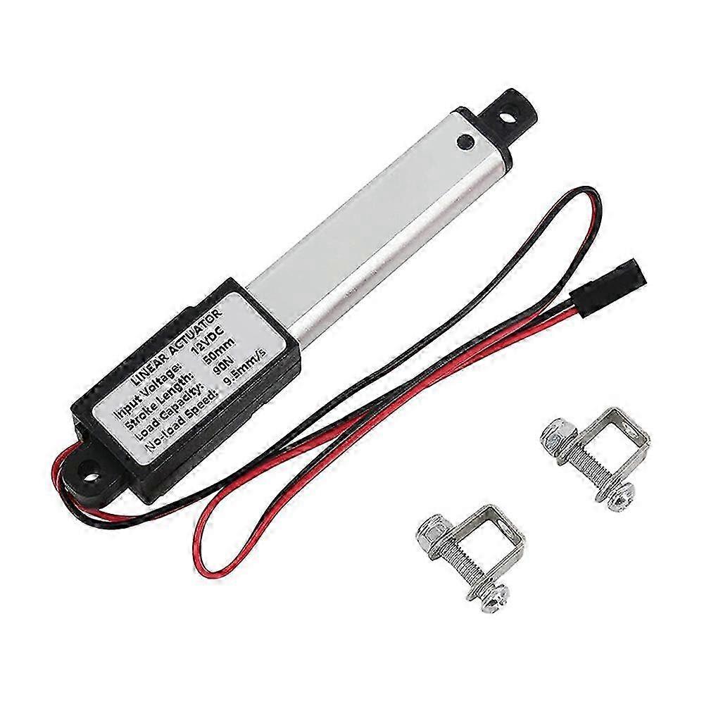 Micro-Linear Actuator, 2 Inch Stroke, 90N/20.3Lb, Speed 9.5mm/S Electric Waterproof Actuator Motor Linear Actuator 12V