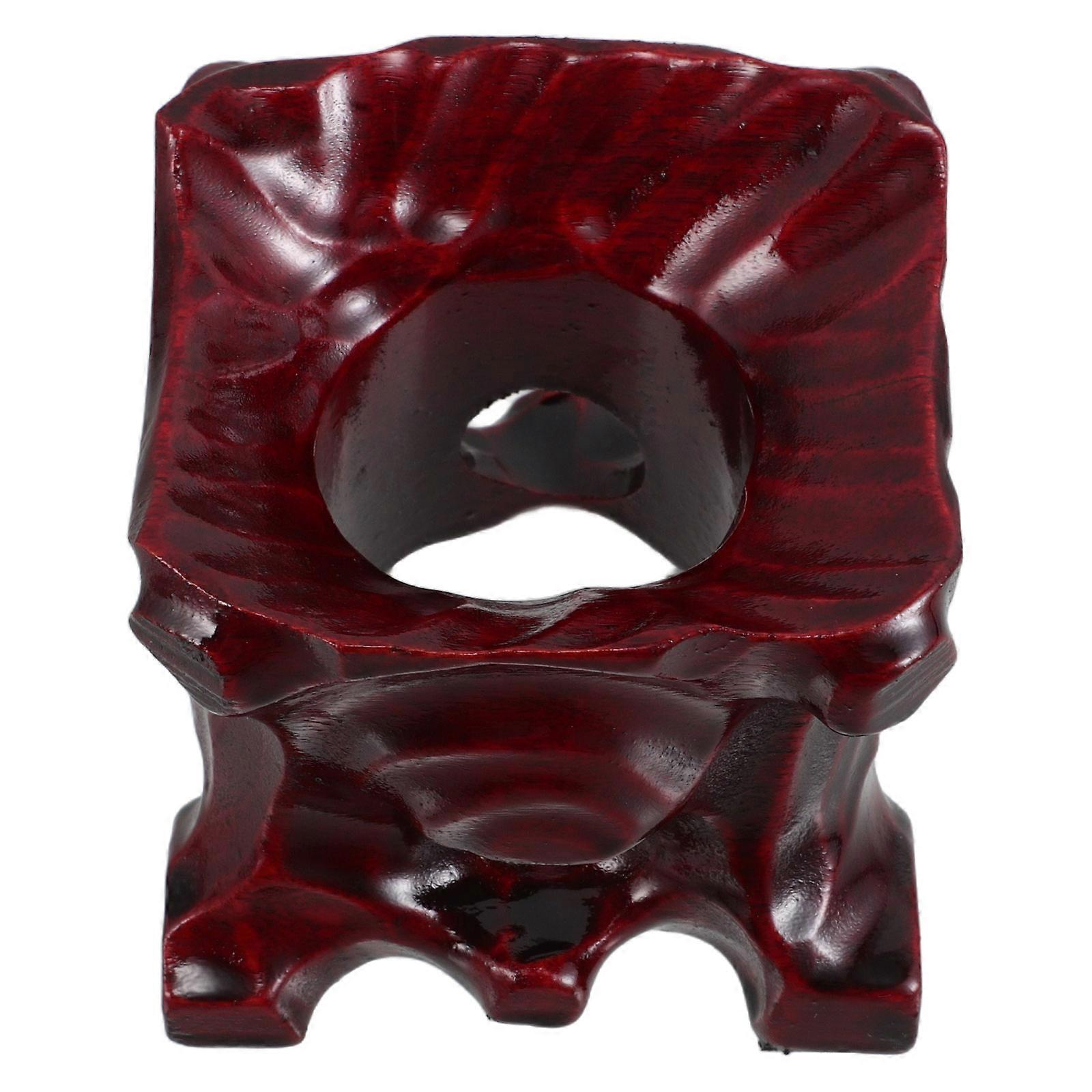 Wooden Crystal Sphere Stand for Storage Groove