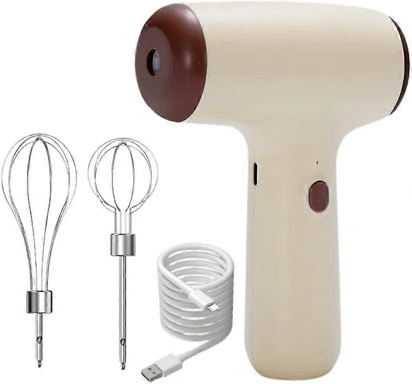Cordless Electric Household Mixer - USB Rechargeable Egg Beater - Lightweight - Portable