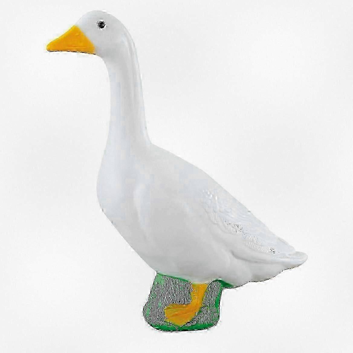 Goose garden ornament - Large white plastic lawn decor by Gaggleville