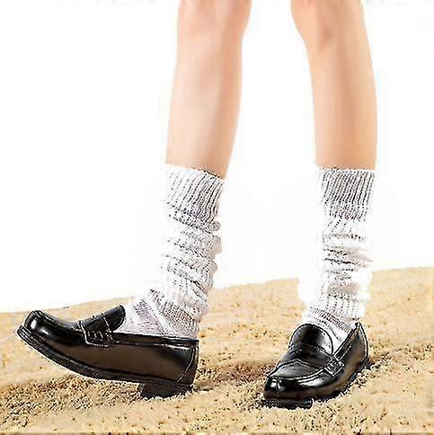 Lovely double needle solid color edge relent Girl socks