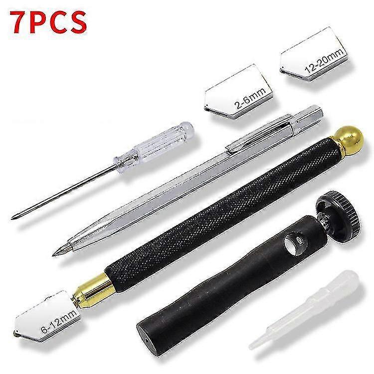 Glass cutter set 7pcs professional diamond tip for 2-20mm