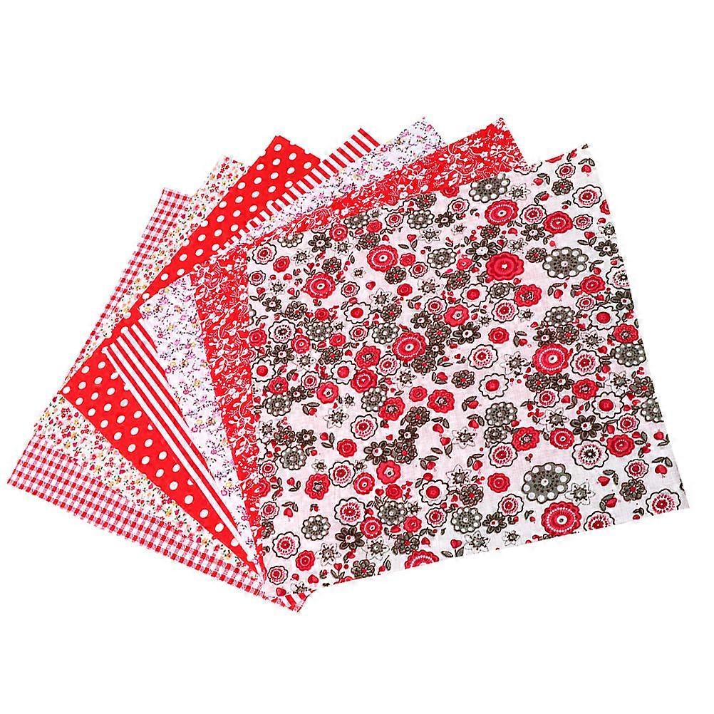 Sewing Patchwork Cloth Creative DIY Material Red Color 2 Packs Suitable For Adornament And School Projects