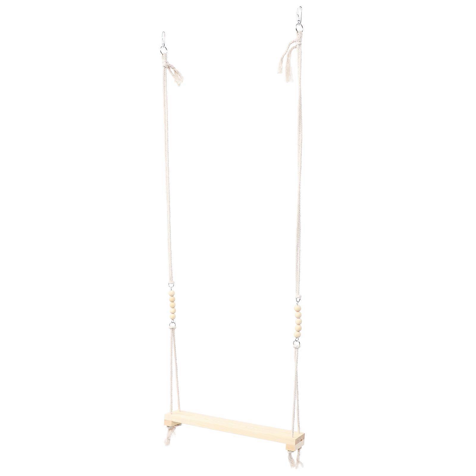 Chicken Swing Toy Wooden Ladder Standing Swing for Rooster Hens Parrots