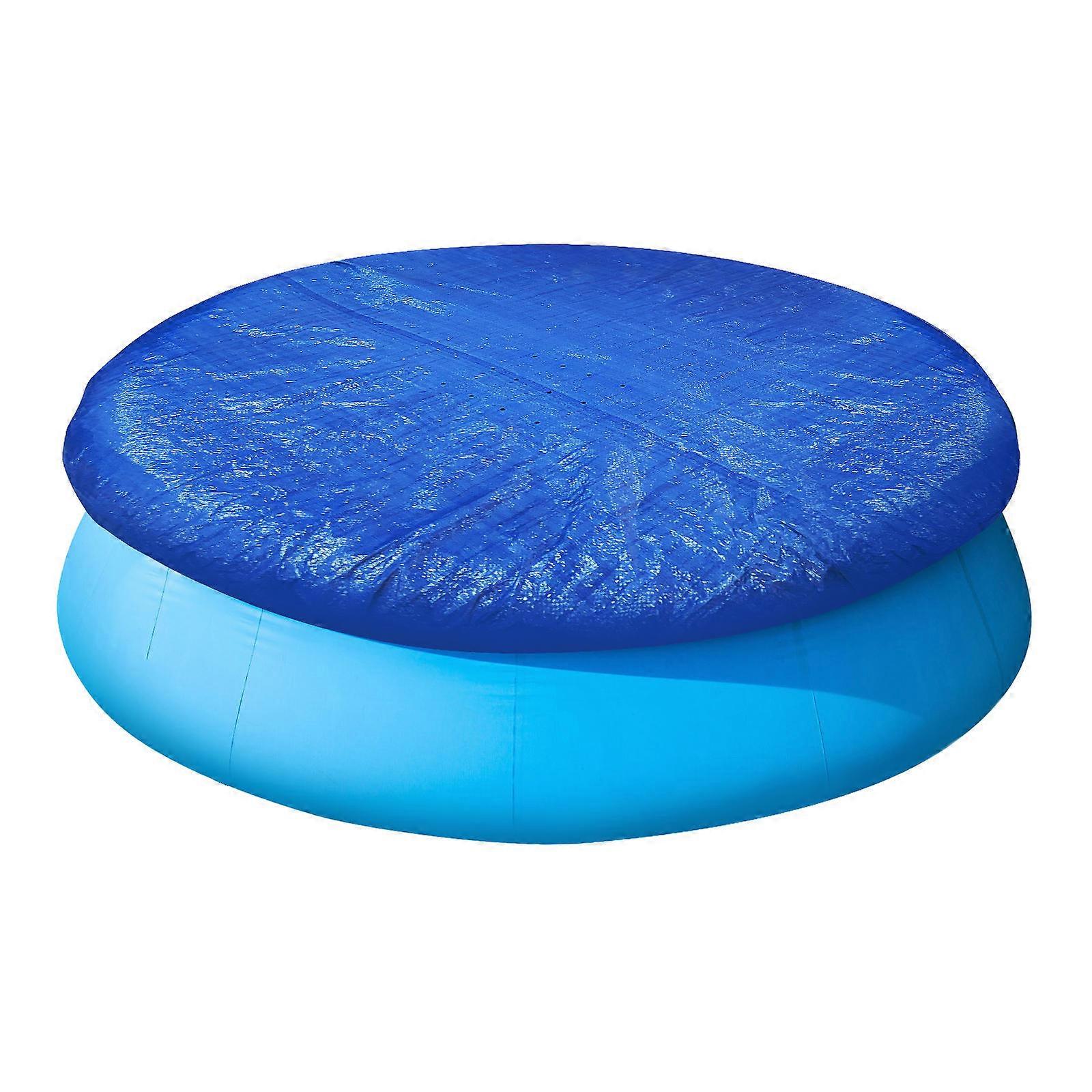 Easy To Set Round Pool Cover For Outdoor Family Use Blue Color 305cm Provides Wind Resistance 1 Set