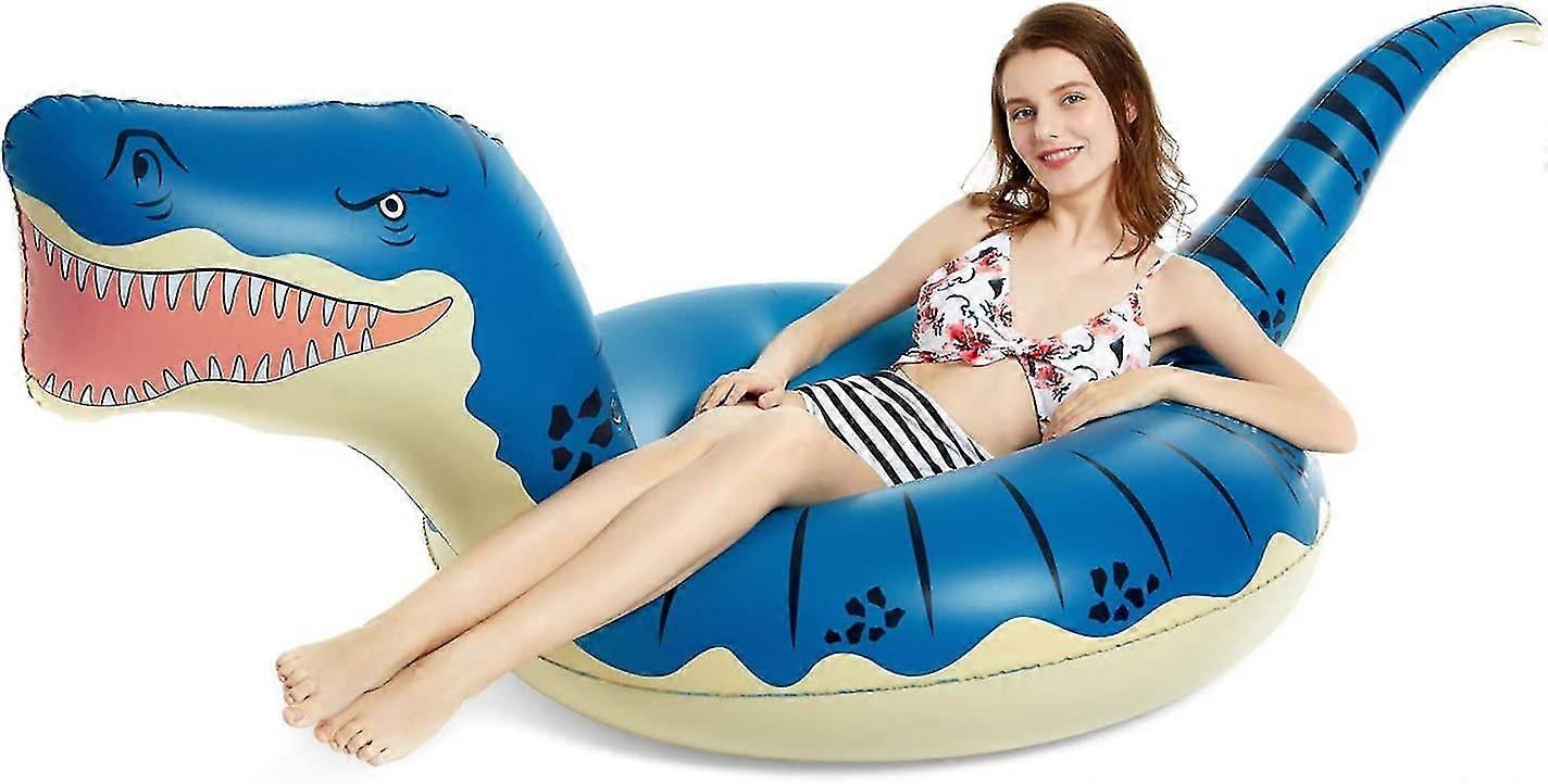 Inflatable Dinosaur Pool Float Tube for Boys Girls Adults 93'' T-Rex Floatie Summer Beach Swimming Pool Inflatables T-Rex Ride on Party Pool Raft Loun