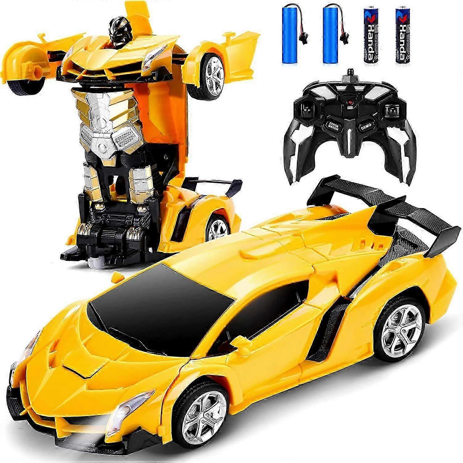 Remote Control Transforming RC Robot Car, One-Button Deformation, 360 Rotation