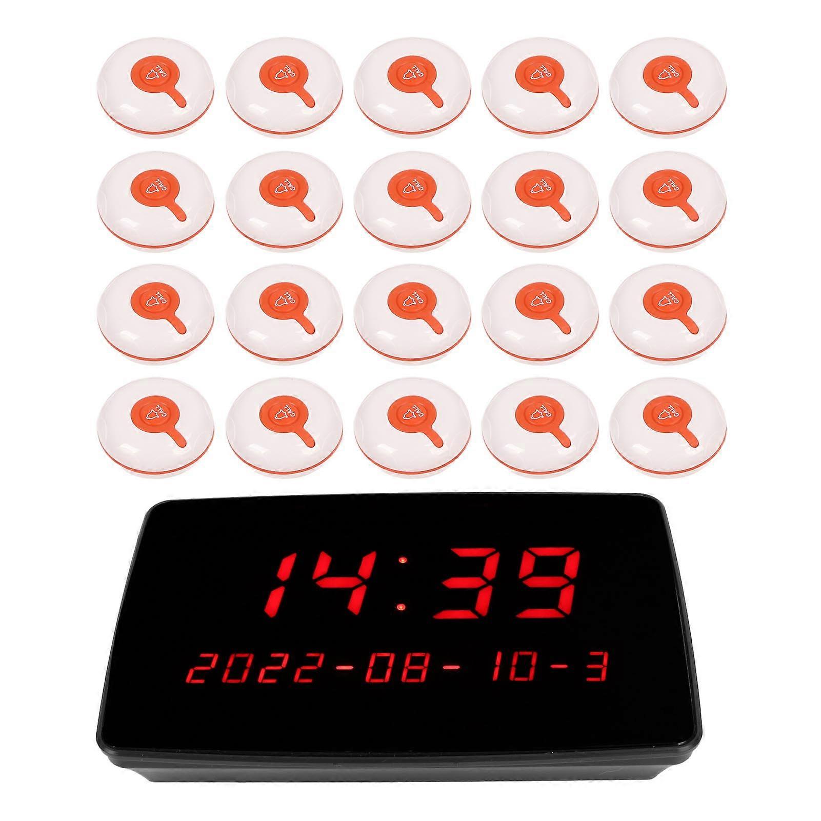 Patient Pager System 20Pcs Waterproof Call Buttons Wireless 433.92MHz