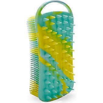 Silicone Body Scrubber Soft Body Brush for Use in Shower Gentle Exfoliating Loofah Silicone Scalp Massager 2 in 1 Bath and Shampoo Brush for Women Men