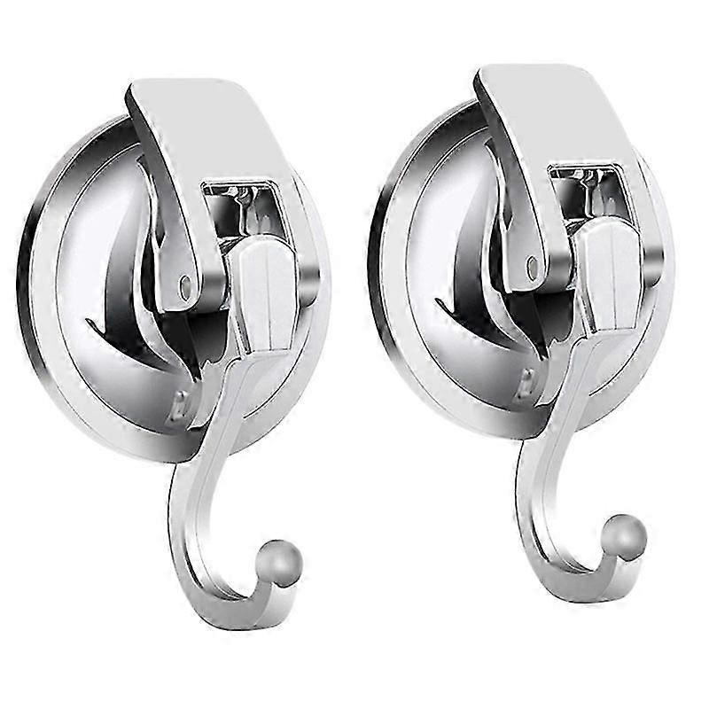 Suction cup hooks for restroom organization - 2 pack heavy duty