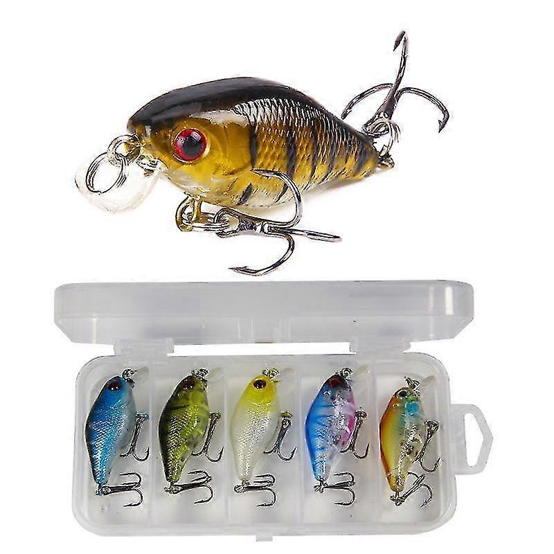 5 יח' /סט 6 ס"מ פיתיון קשה מסתובב פיתוי דיג