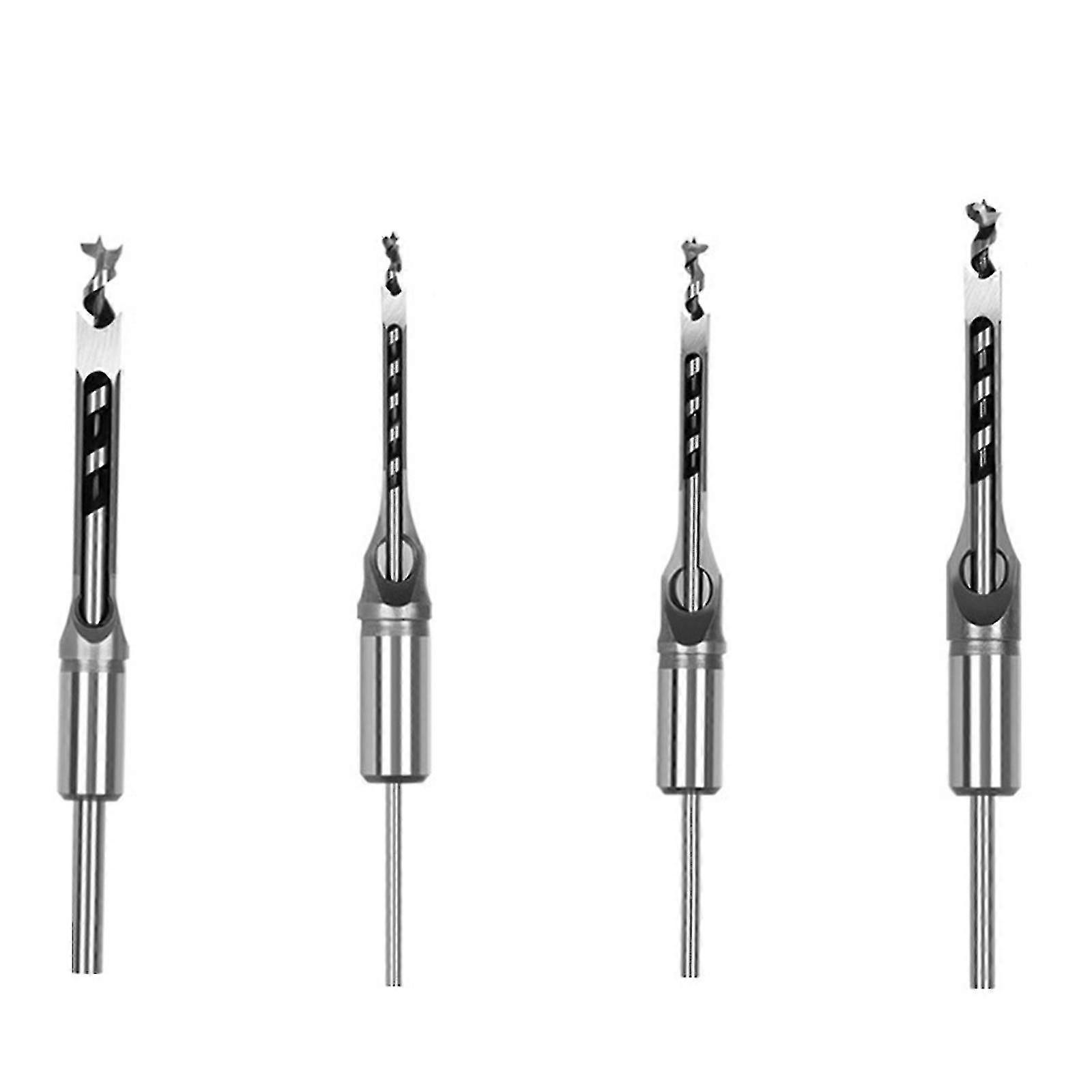 Square Hole Drill Bit Adapter with 4pcs Square Hole Drill Bit- Mortising Attachment for Drill Press