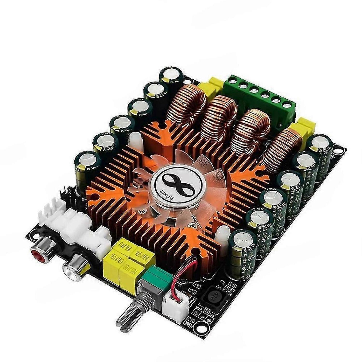 TDA7498E 2.0 High Power Digital Power Amplifier Board 160Wx2 Stereo Amplifier Board Support BTL 220W with Cooling Fan