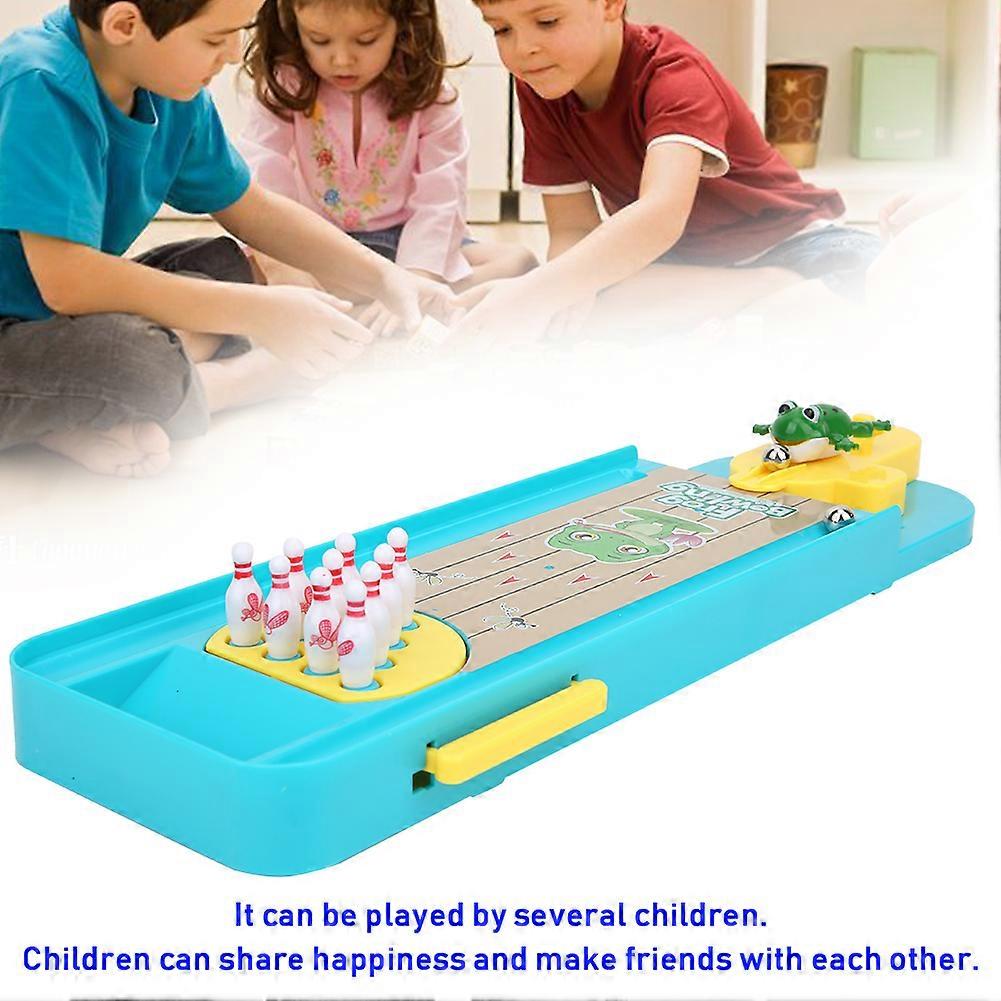 Funny Frog Mini Bowling Game Set, Tabletop Toy, 34.5x10x4.5cm
