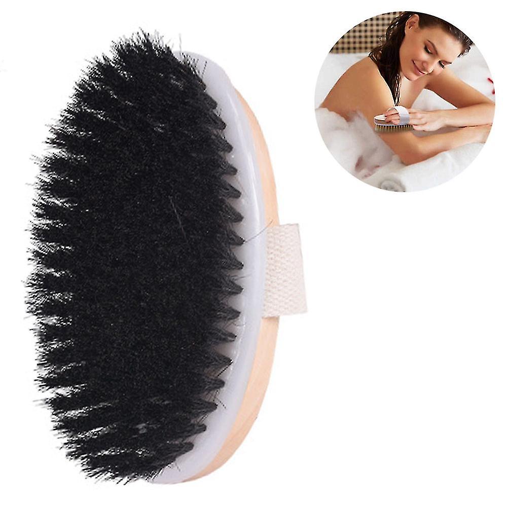 Tørr børsting Kroppsbørste, Naturlig Børste Tørr Hud Eksfolierende Børste Kroppsskrubb For Feilfri Hud, Cellulitt Behandling, Lymfatisk Drenering Og Blod C