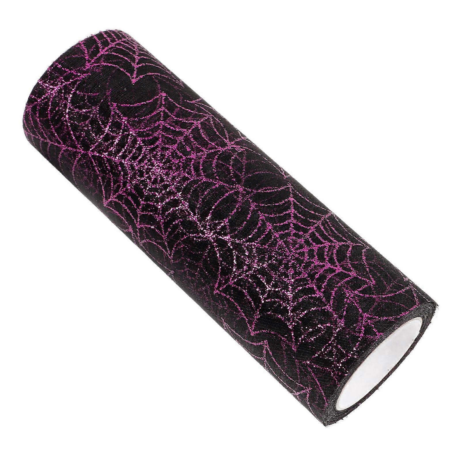 1 Roll Diy Craft Making Mesh Ribbons Halloween Gift Wrapping Ribbon Mesh Ribbon Spider Web Ribbons Spider Web Mesh Fabric