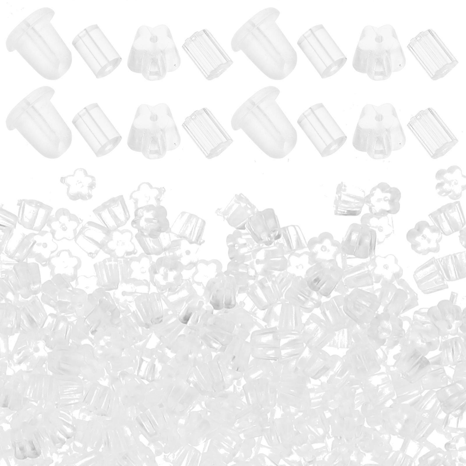 Antislip Earring Backs Silicone Backings for Studs 10000Pcs White