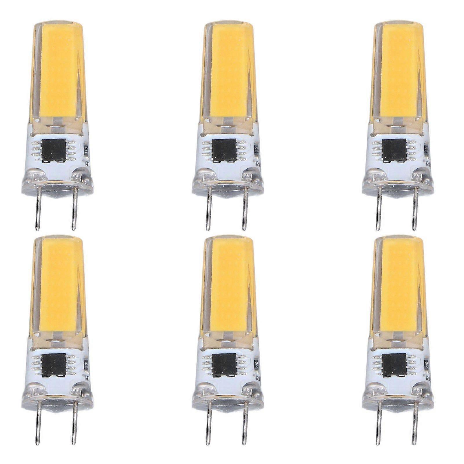 6Pcs G8 LED Bulb 5W Dimmable 2508 COB Energy Saving Easy Installation 360 Degrees 50000 Hours Stable 5W Bulbs 100120V