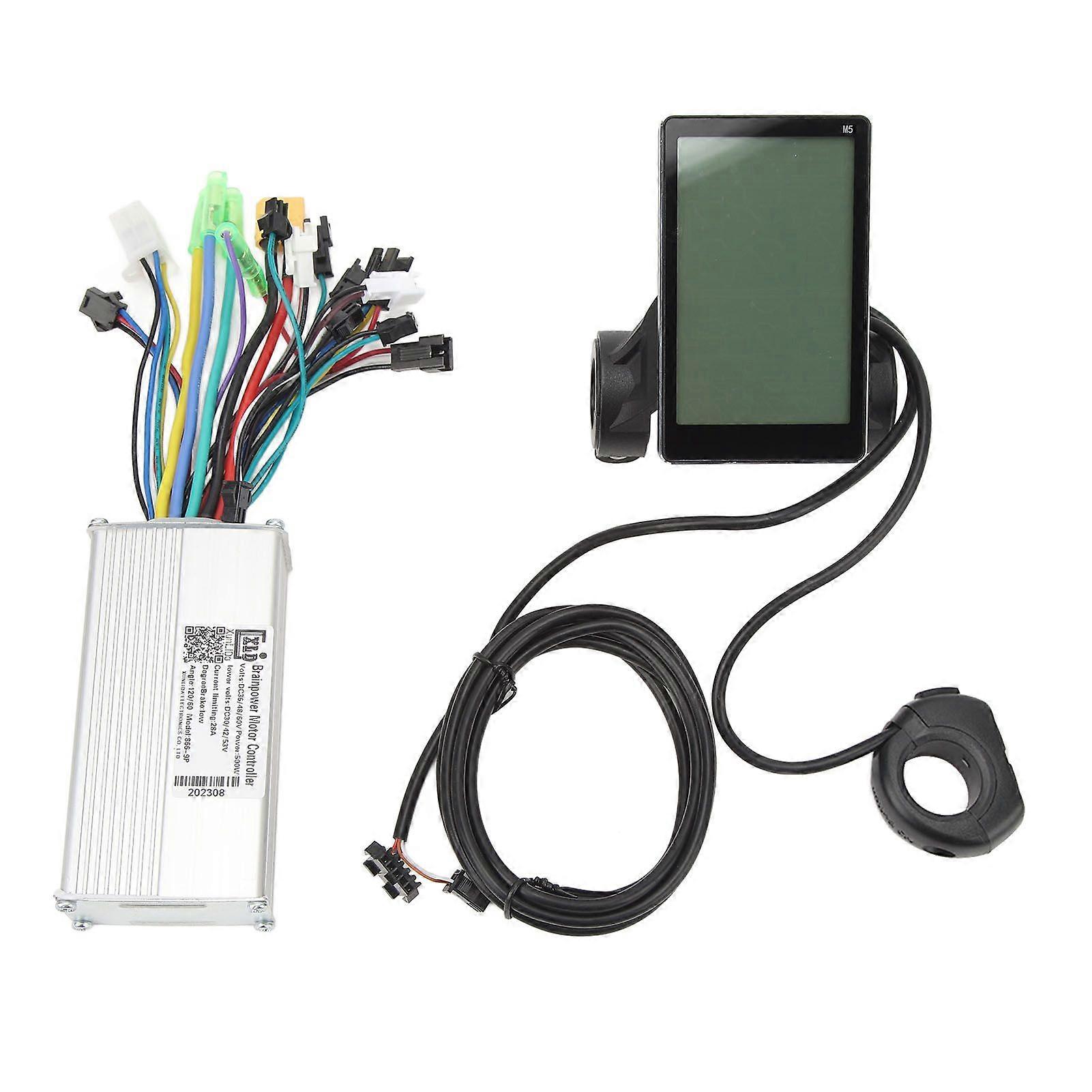 Motor Brushless Controller and LCD Display Sine Wave 3 Mode Brushless Controller Kit 36V 48V 60V 500W 28A