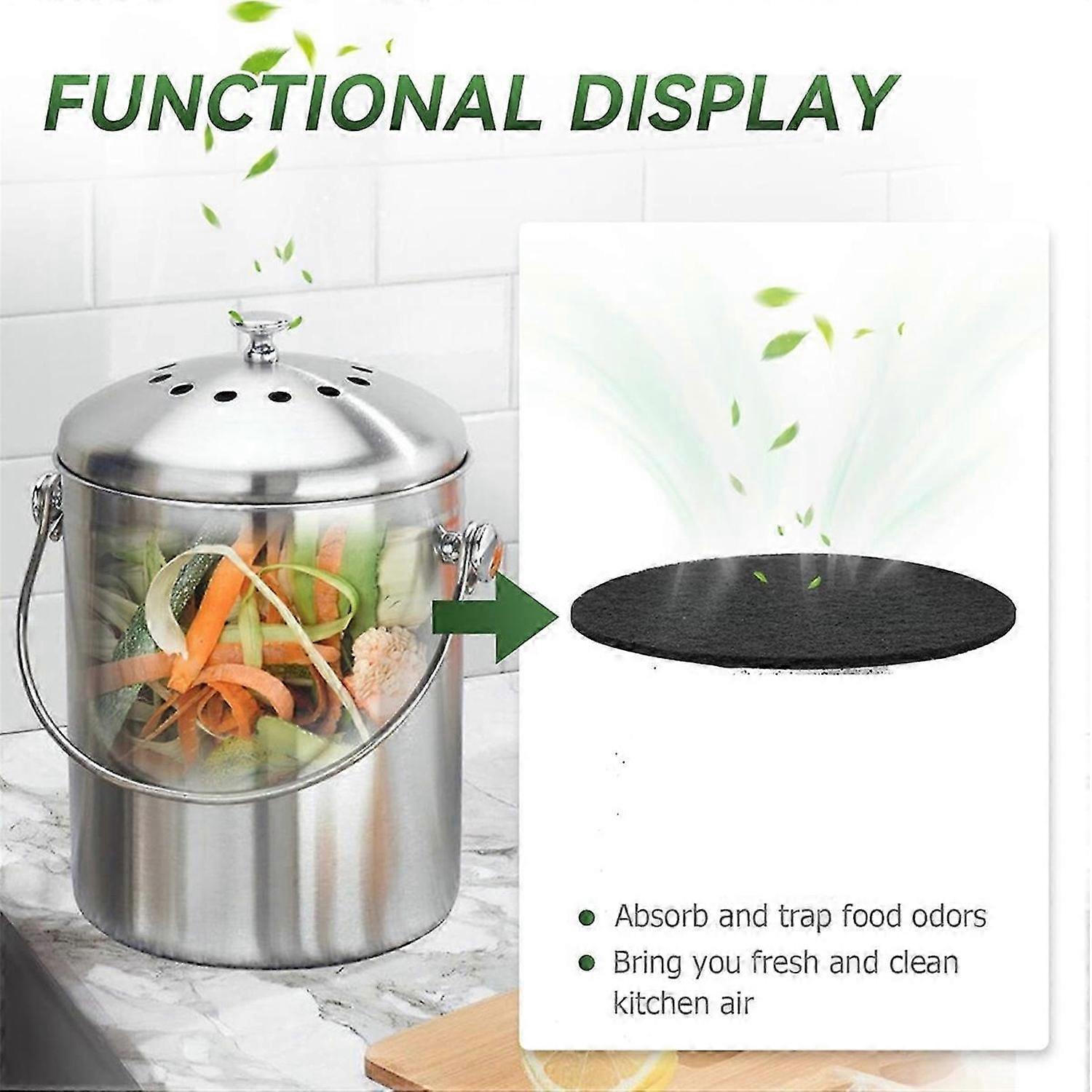 Compost Bin Filter, 6.7 Inch Filters for Kitchen Compost Bucket Home