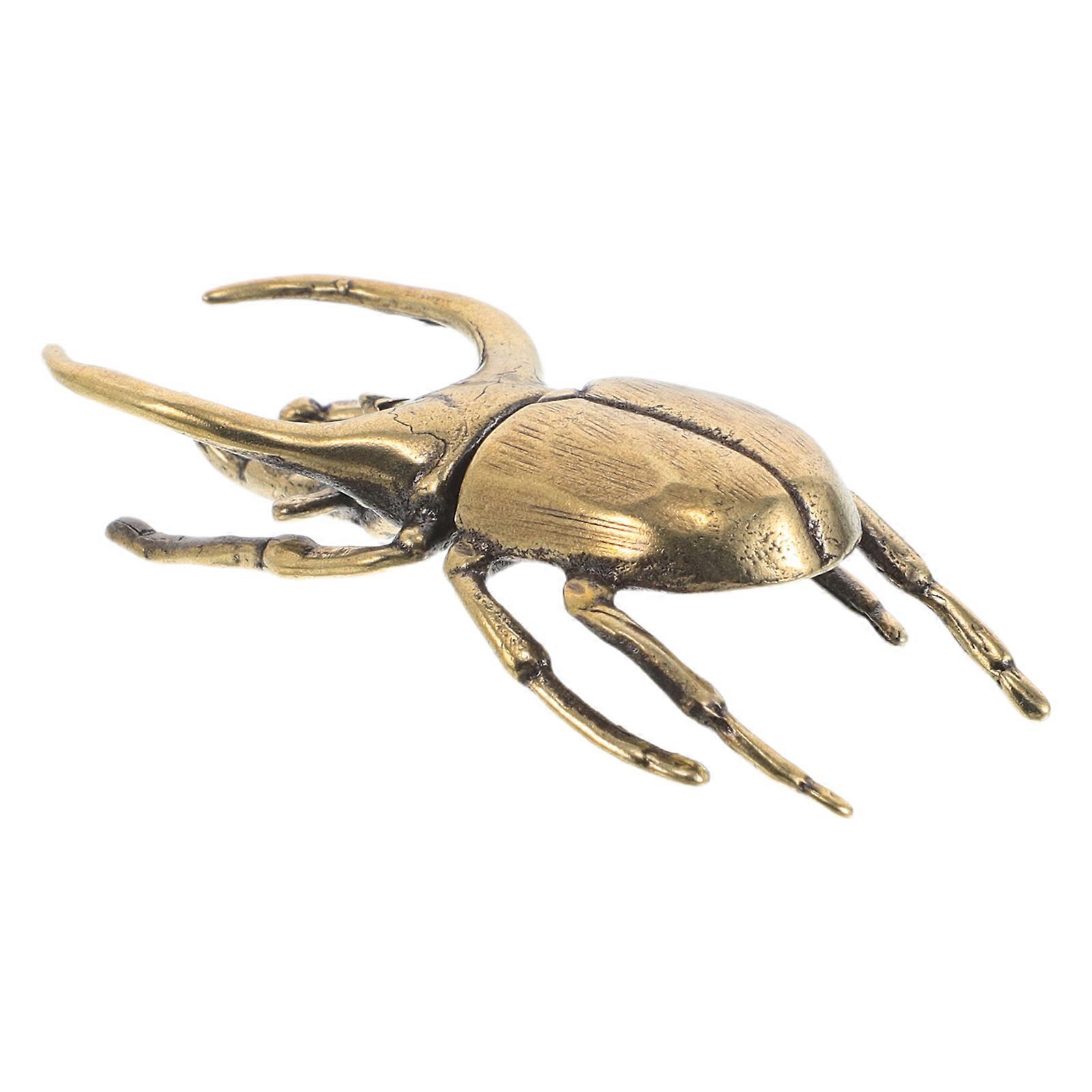 Golden Brass Beetle Ornament for Decoration Solid Brass Beetle Ornament