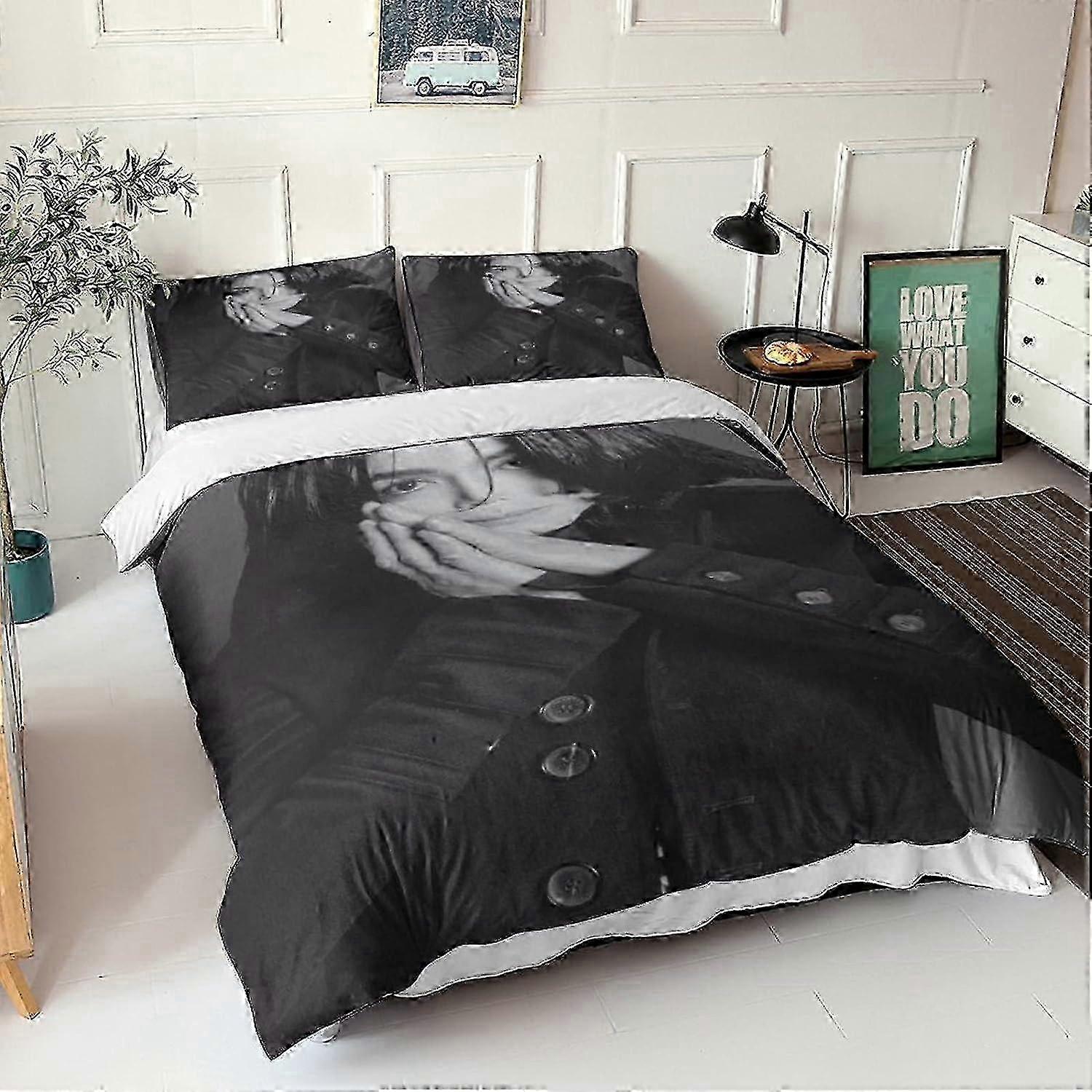 Michael Jackson Bedding Set in Pieces with Duvet Cover and Pillowcase, Microfiber, Musician Dancer Digital Print
