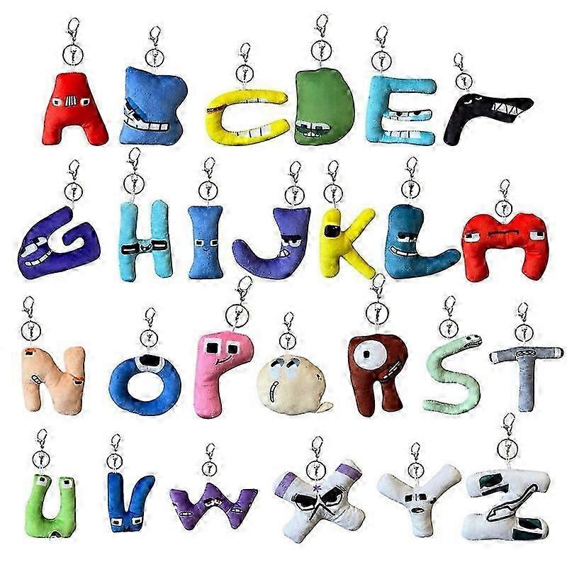 KeyChain الأبجدية التقاليد ولكن هي دمية قلادة محشوة ألعاب أفخم هدية للأطفال الأطفال عيد الميلاد هدية لعبة 26 رسالة