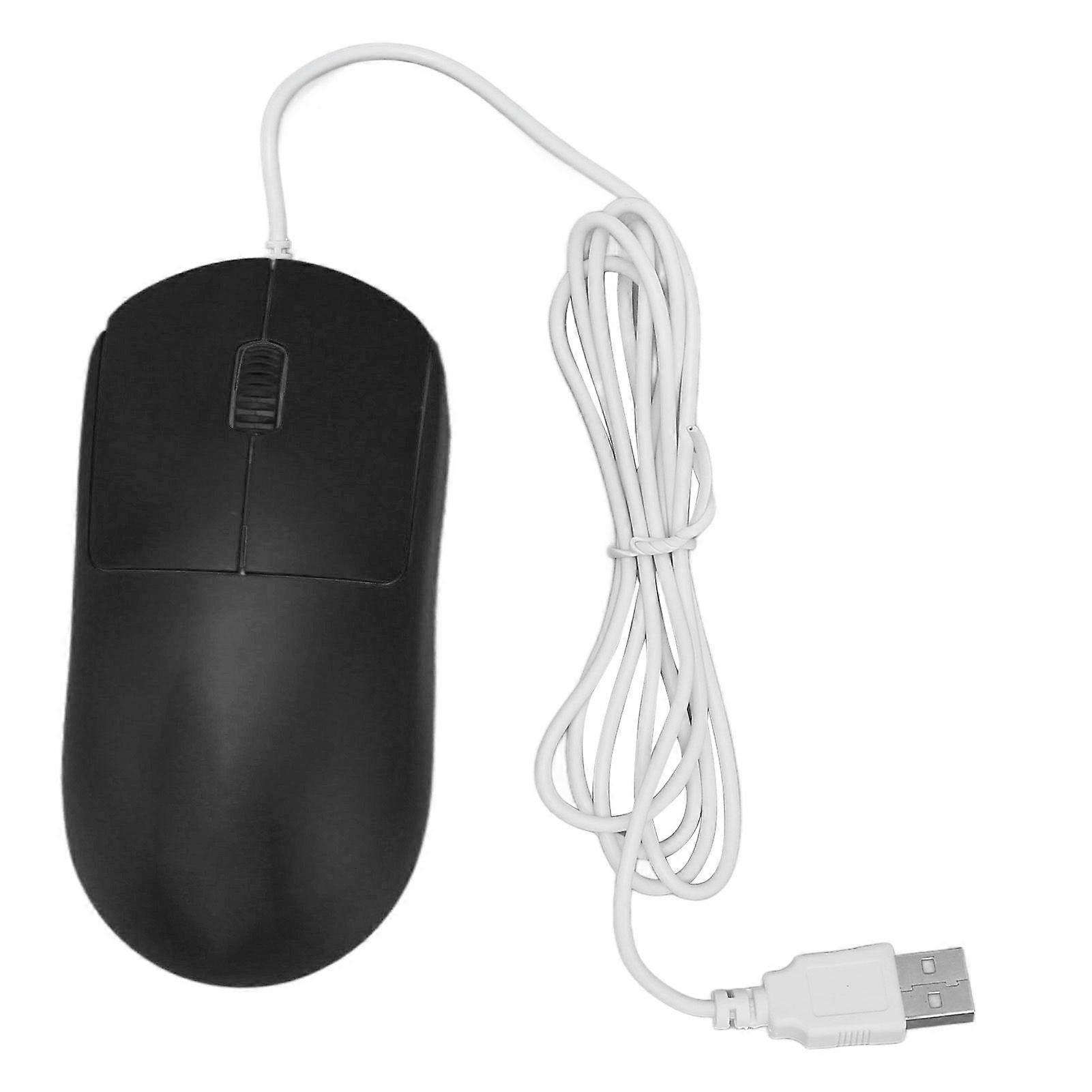 Wired Mouse Optical 1200DPI USB Port Ergonomic Design Plug and Play Computer Mouse for Laptops Desktop PC Black