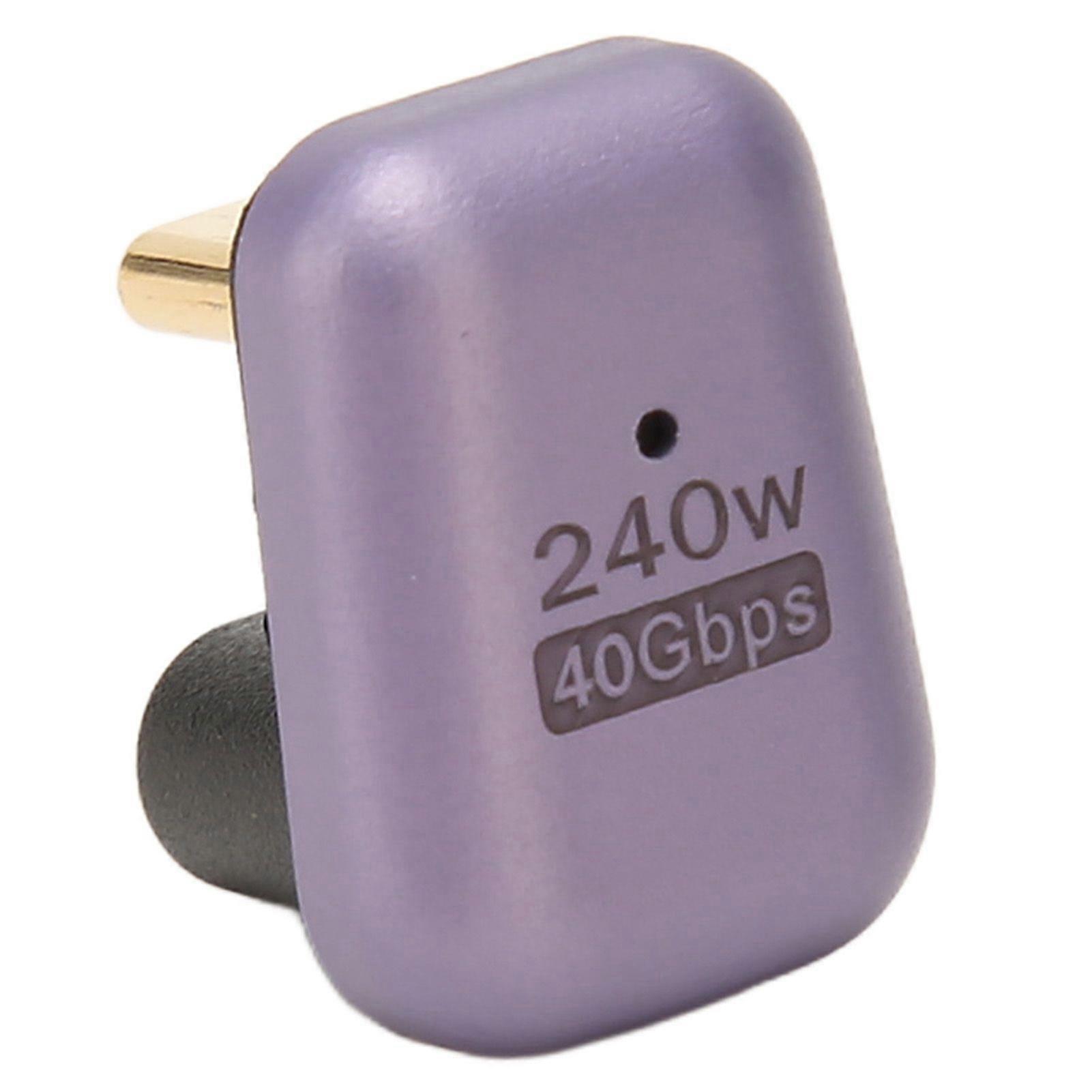 Type C Female to Male Adapter 40Gbps 240W U Shaped 8K Supported 180 Degree USB C Adapter for Phone Laptop PC