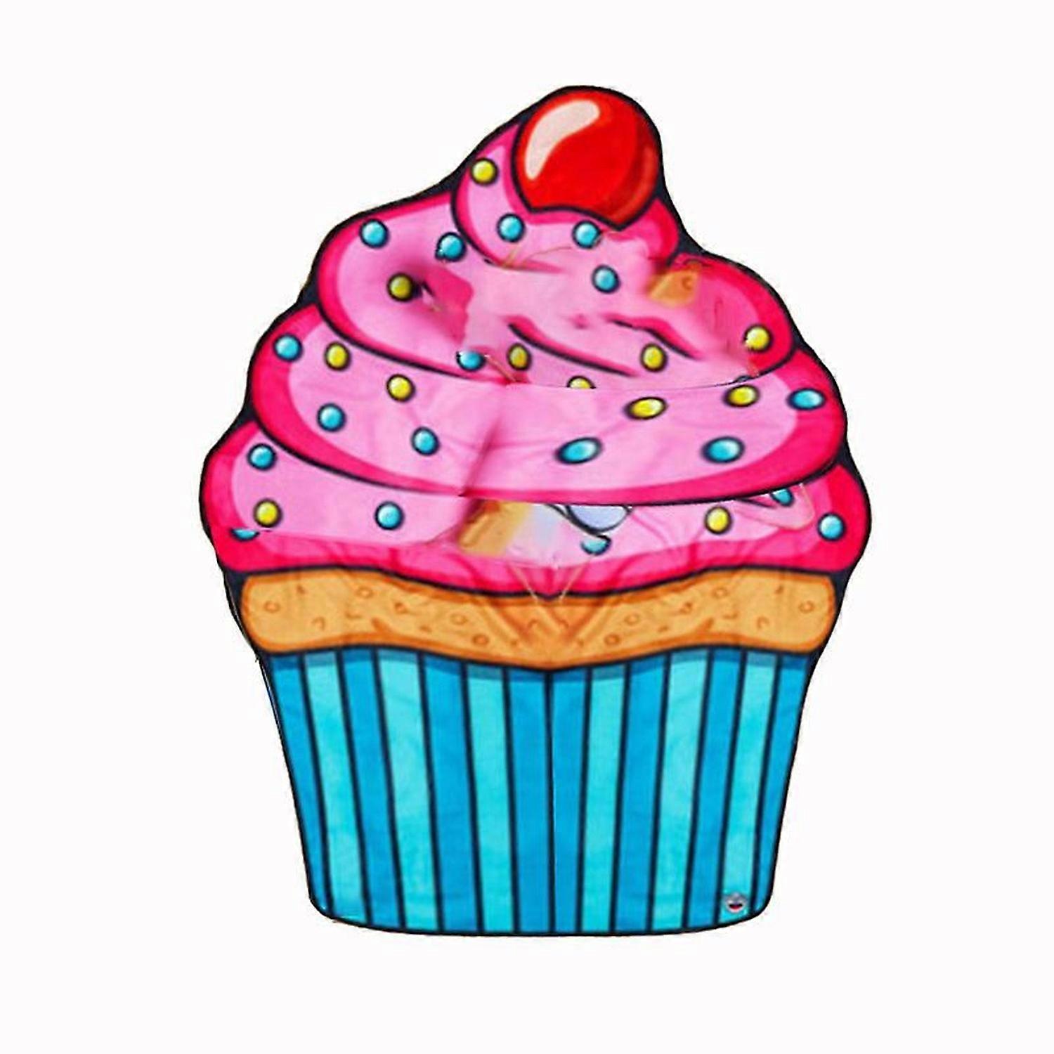 Round Beach Mat Polyester Super Soft Absorbent Large Quick Drying Pizza Donut Pattern Camping Picnic Vacation Mat