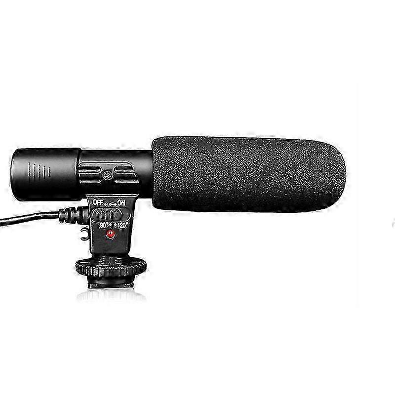 Professional Condenser Microphone Portable 3.5mm External Stereo Microphone Mic for DSLR Camera DV