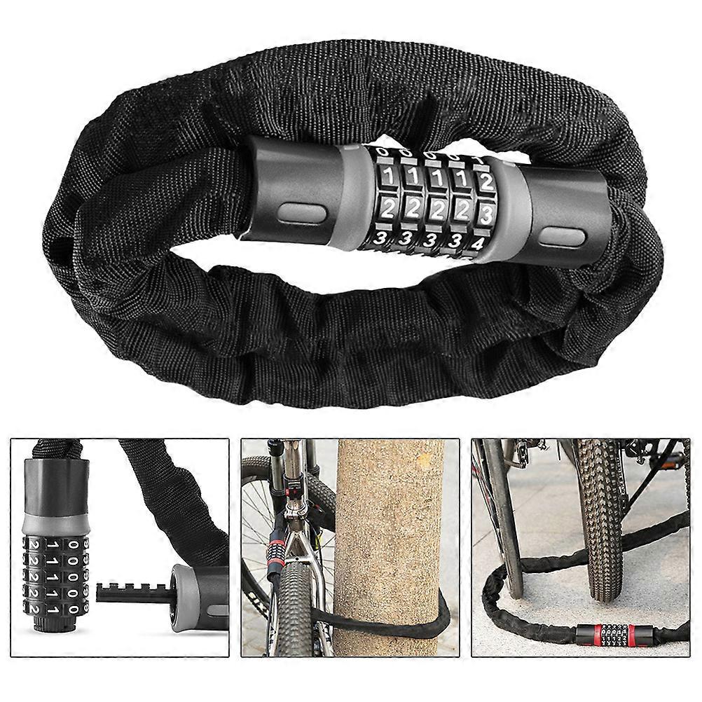 High Security Bike Lock Combination Chain Lock for Heavy Duty Use 1.2m