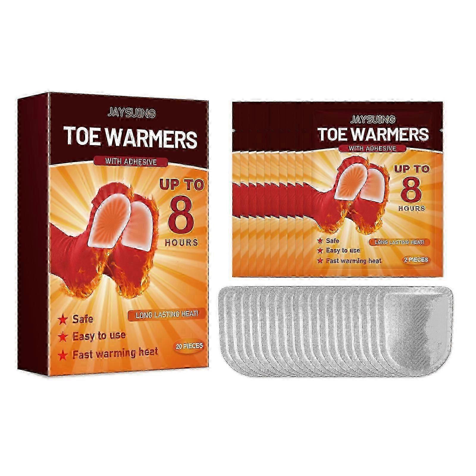 Jaysuing warm foot patch (box of 10 pairs) Self-heating small portable foot warming pad quickly heats up and heats up the foot warmer