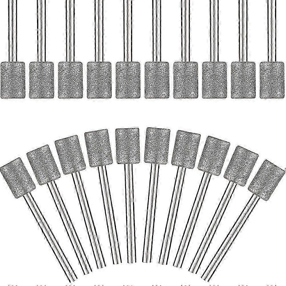 10 Pieces Diamond Bit Grinding Head 1/8 8mm Cylinder for Most Tool Grinder