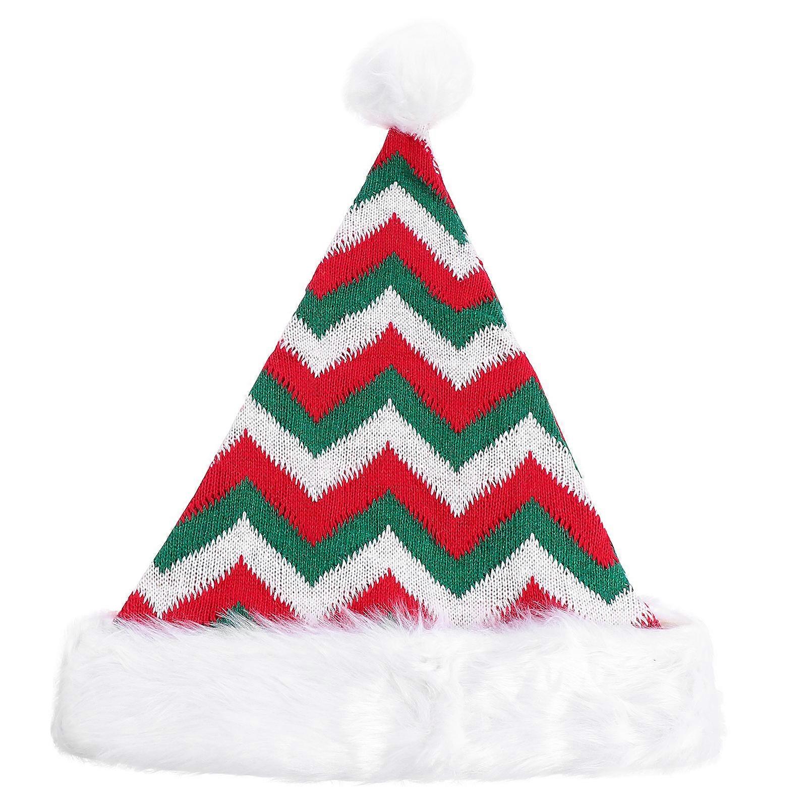 Classic Christmas Hat Knitted Cap for Decoration 1Pcs Assorted Color Xmas Hat