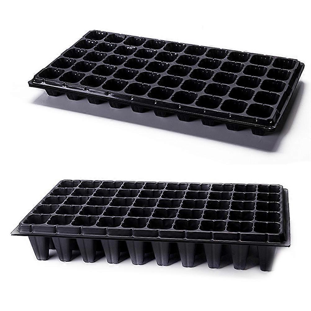 Sprouters Nursery Plates for Seed Sprouting 50 Holes Black 2Pcs Pack