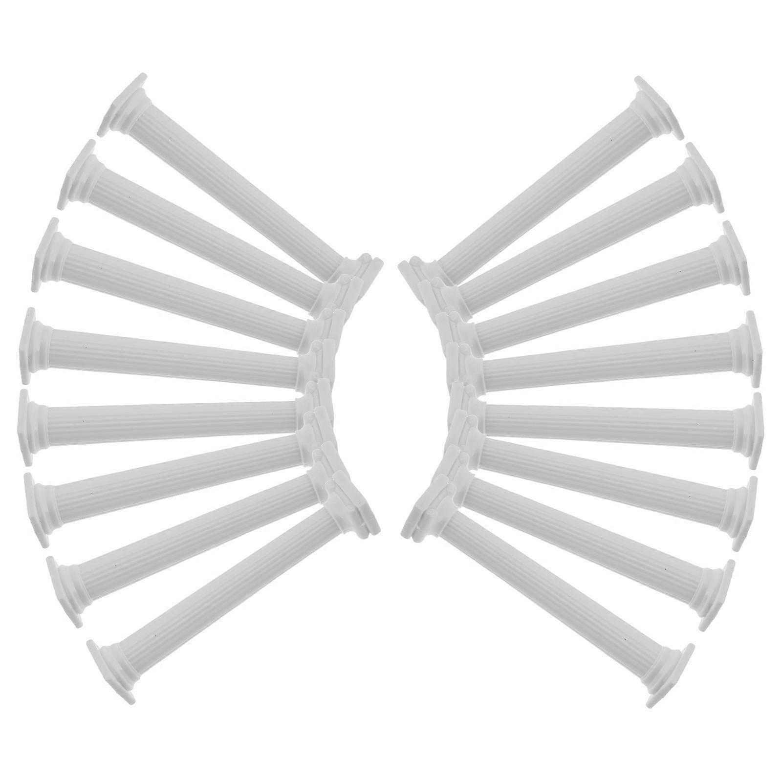 16Pcs Roman Column Mini White Plastic Tabletop Sculpture for Decoration