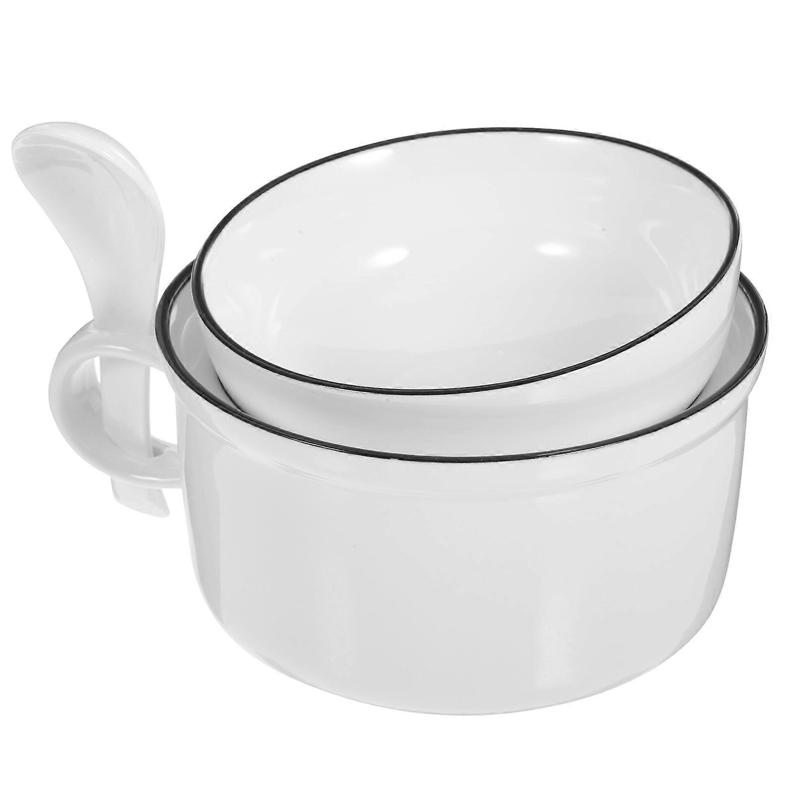 Ceramic Dinner Bowl With Lid For Buffet Dining 18.00X14.50X13.50Cm Insect-Proof Feature 1 Set