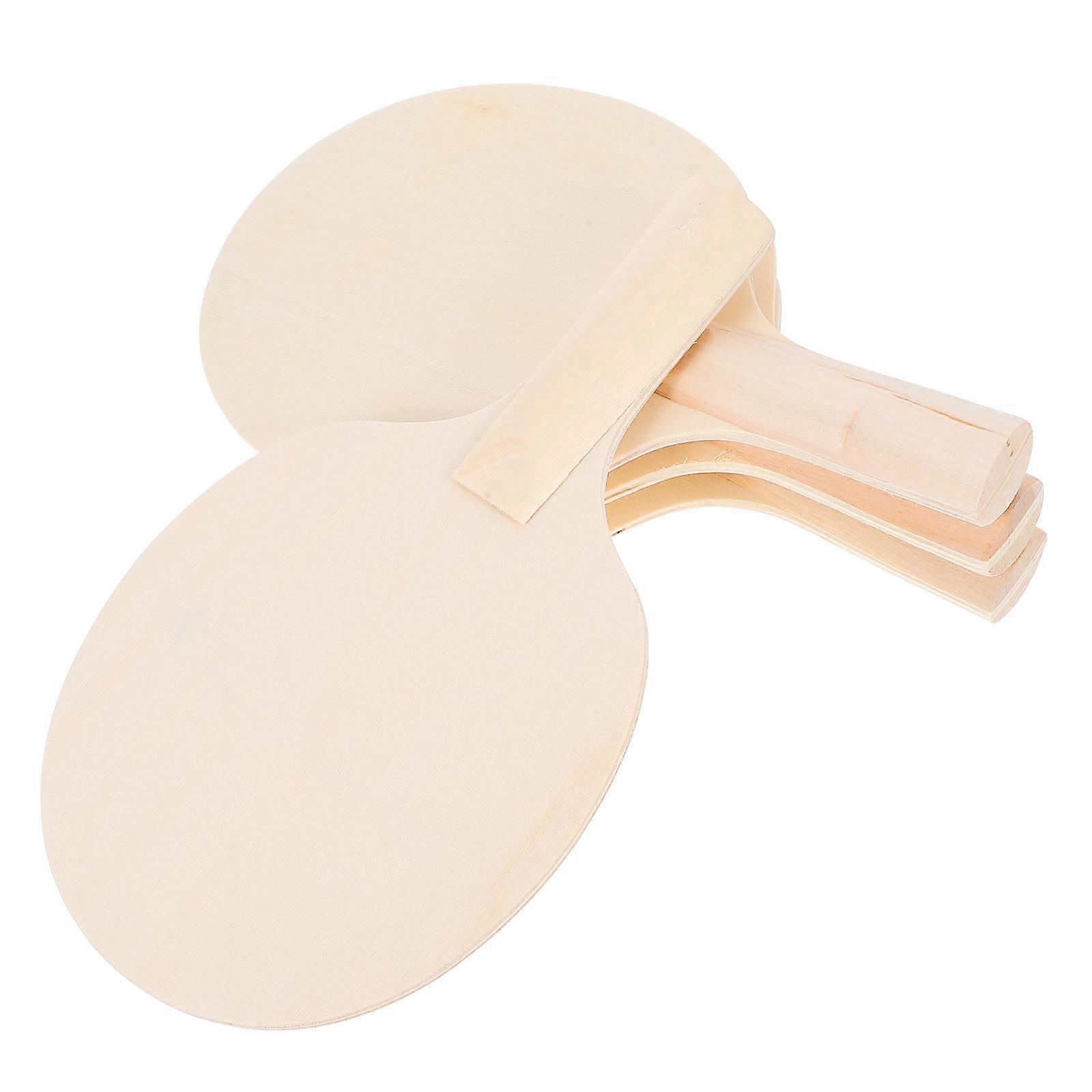 Table Tennis Paddles Diy Paintable Surface Kids 4Pcs