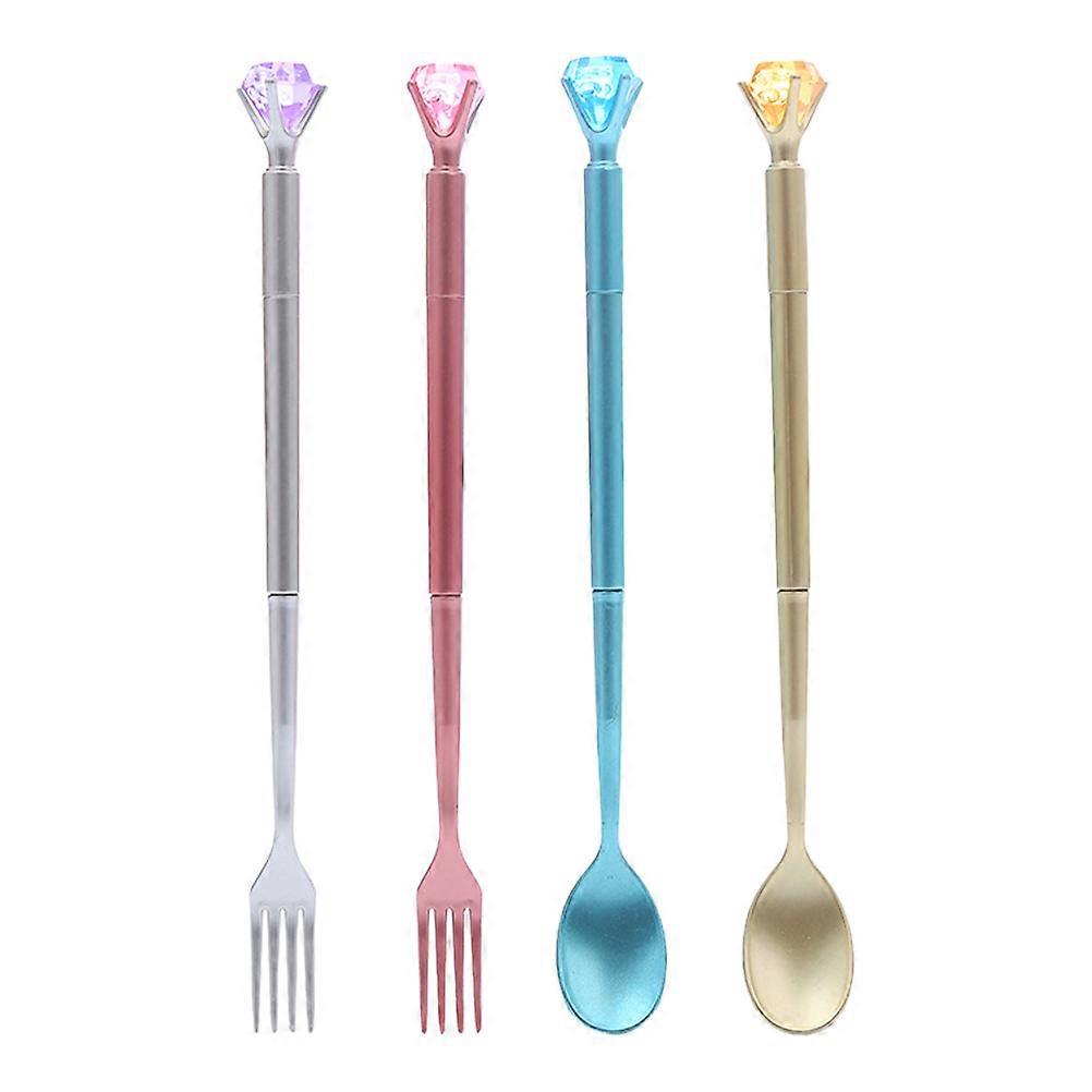 Creative Writing Pens Gel Pen Diamond Tableware Designed 16Pcs Set