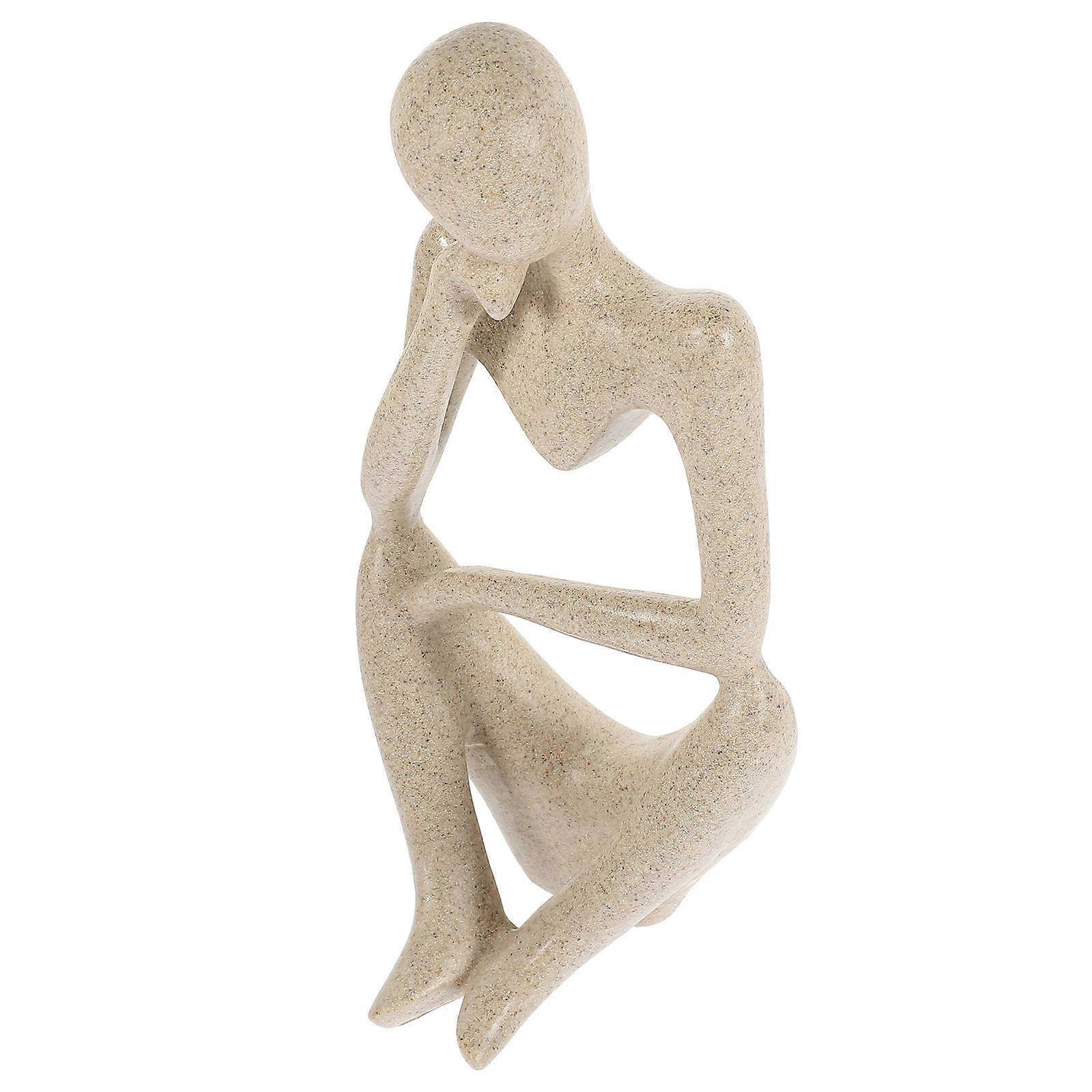 Modern Thinker Sculpture Resin Abstract Decor for Office 3Pcs Set