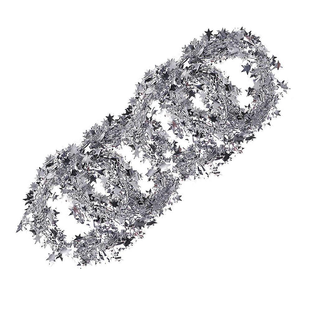 Star Hanging Garland Decoration 2Pcs Shiny Performance Props for Party Bar Club 17x17x1.5cm