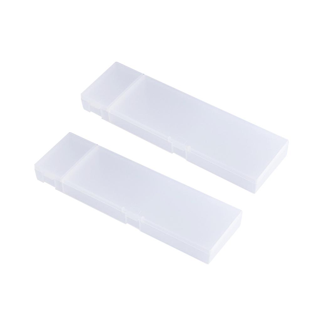 Plastic Pencil Case with Transparent Finish for Storage Use 4Packs Set